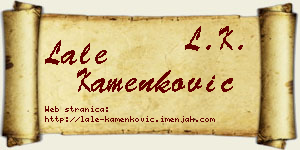 Lale Kamenković vizit kartica